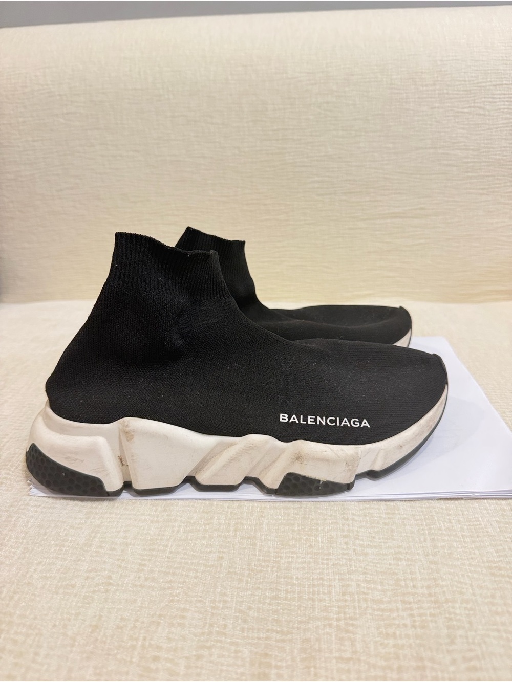 Balenciaga Speed Runner Sneaker in Black & White